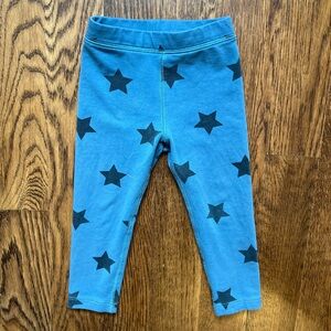 Primary Blue Star Print Baby Leggings
